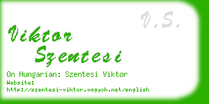 viktor szentesi business card